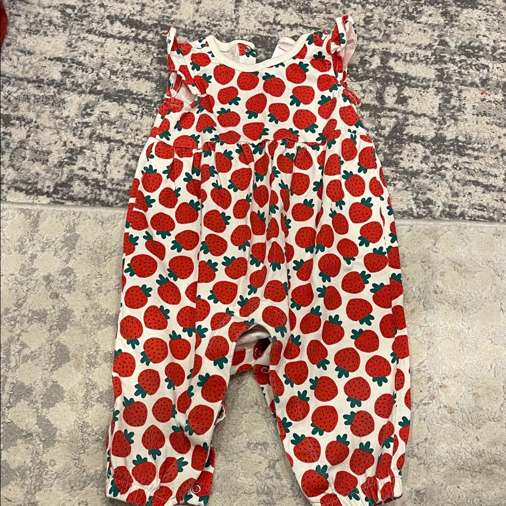 Strawberry Print Baby Romper Hanna Andersson